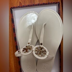 Tory Burch White Thong Sandals